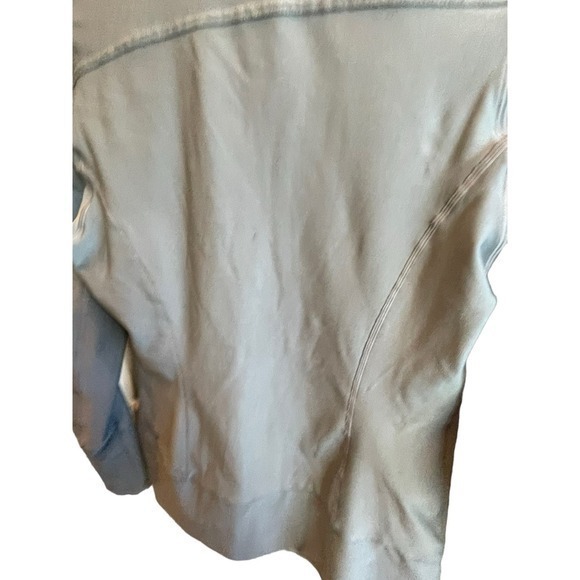 Nike Fit Dry Women's Grey Blue & Bright Blue Full Zip Athletic Collared Jacket - Picture 8 of 11